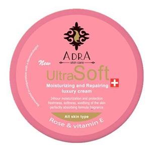 کرم مرطوب کننده اولترا سافت ویتامین ای و گل سرخ انواع پوست آدرا 200 ml اورجینال