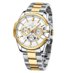 ساعت مردانه فلزی مارک ریوارد ضدآب در حد شستشو سه موتوره فعال تقویم دار جنس بند استیل با کیفیت کد 1918604