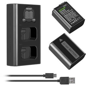 شارژر و باتری دوربین Neewer Dual Battery Charger & NP-FW50 Batteries Kit (1100mAh)