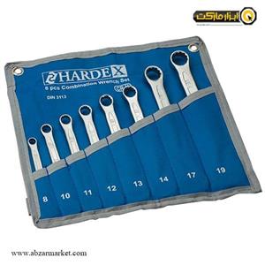 ست آچار یک سر تخت یک سر رینگ هاردکس 8 عددی