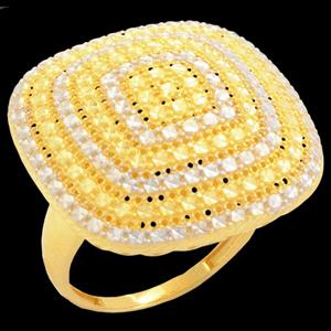 انگشتر طلا 18 عیار زنانه طلای مستجابی مدل آوا تراش مربعی کد 55 