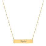 گردنبند طلا 18 عیار زنانه لیردا مدل اسم آنیتا