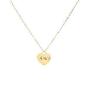 گردنبند طلا 18 عیار زنانه لیردا مدل اسم انیتا 