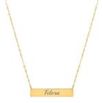 گردنبند طلا 18 عیار زنانه لیردا مدل اسم فلورا