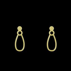 گوشواره طلا 18 عیار زنانه مدوپد مدل حلقه کد GA1-10314 