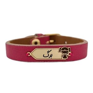 دستبند طلا 18 عیار دخترانه لیردا مدل اسم برگ