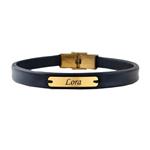 دستبند طلا 18 عیار زنانه لیردا مدل اسم لورا