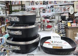 سرویس قابلمه هفت پارچه گرانیت مربع لاینز(Lines) ترک مدل دافنه