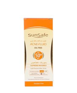 فلوئید ضد آفتاب فاقد چربی SPF50 سان سیف Sun Safe وزن 50 گرم 
