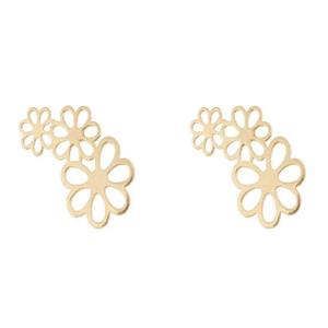 گوشواره طلا 18 عیار دخترانه مدل گل بهاری 577
