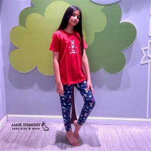 تیشرت شلوار راحتی دخترانه طرح ماهی