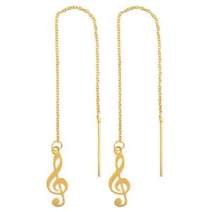 گوشواره طلا 18 عیار ماهک مدل ME0562 طرح نت سل موسیقی Maahak ME0562 Gold Earing