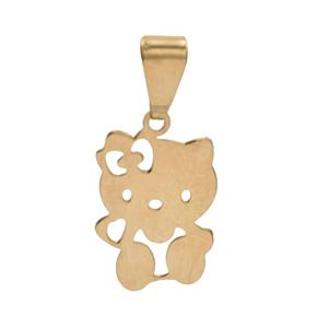 آویز گردنبند طلا 18 عیار دخترانه مدل کیتی  P358