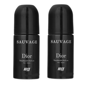 رول ضد تعریق مردانه نایس پاپت مدل sauvage dior حجم 60 میلی لیتر مجموعه دو عددی