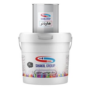 رنگ اپوکسی آبی براق شکیل کد SH-BLU وزن 5.4 کیلوگرم به همراه هاردنر