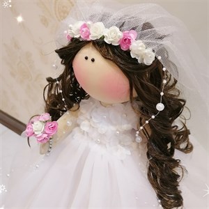 عروسک طرح روسی مدل عروس کد dg01 ارتفاع 30 سانتی متر