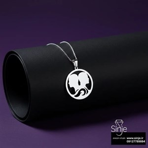 گردنبند نقره طرح ماه خرداد -