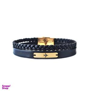 دستبند طلا 18 عیار مردانه لیردا مدل هواپیما 7002