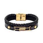 دستبند طلا 18 عیار مردانه لیردا مدل اسم دانیال