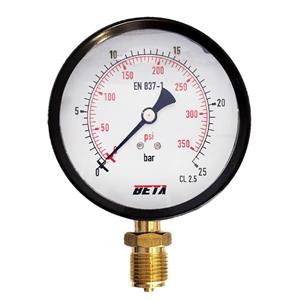 گیج فشار بتا مدل 25bar-10cm
