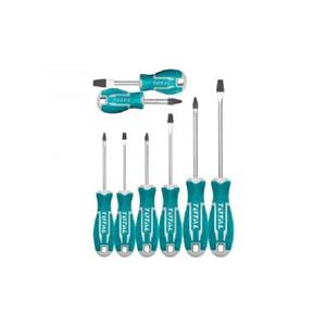 پیچ گوشتی یک سر چهارسو یک سر دو سو توتال مدل THT250608 بسته 8 عددی