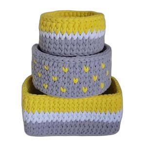 سبد قلاب بافی تریکو کد 0345 مجموعه 3 عددی