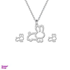 نیم ست نقره ترمه 1 طرح خرگوش کد E56