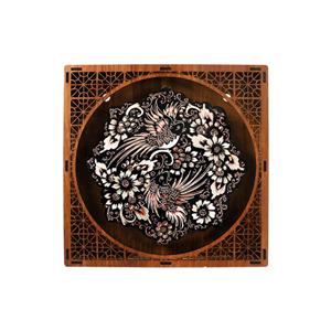 تابلو مسی فاخر مدل الماس تراش مدل سیلورپلیتینگ طرح دو پرنده کد HQ20d16