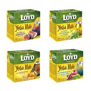 دمنوش گیاهی لوید با طعم یربامیت نعنا و لیمو مجموعه بسته 4 عددی