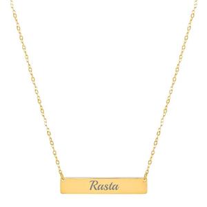 گردنبند طلا 18 عیار زنانه لیردا مدل اسم رستا 