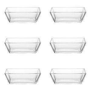 ظرف پذیرایی لیمون مدل کاسه مستطیل مجموعه 6 عددی