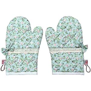 دستکش فر منسوجات خسروشاهی برتر مدل  کلاسیک طرح گلبهار کد DASK19 بسته 2 عددی