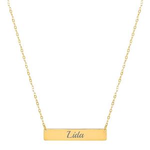 گردنبند طلا 18 عیار زنانه لیردا مدل اسم لیدا 