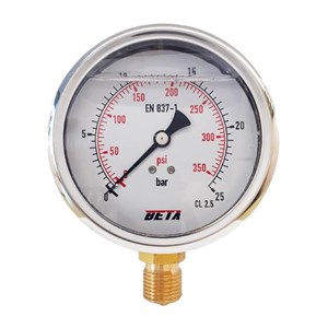 گیج فشار بتا مدل 25bar-10cm-L