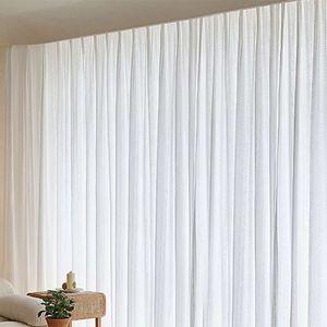 پرده تیکو دکو مدل پلیسه کتان شفاف افکت دار سایز 350x280 سانتی متر