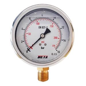 گیج فشار بتا مدل  16bar-10cm-L