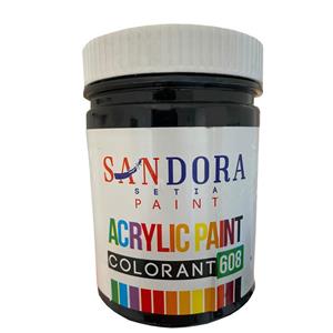 رنگ اکرلیک مشکی ساندورا کد 608 وزن 1 کیلو گرم