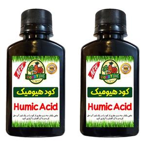 کود تقویتی هیومیک اسید مخصوص گل و گیاهان آپارتمانی هپی پلنت مدل HP359 حجم 120 میلی لیتر بسته دو عددی