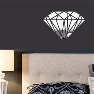 آینه پلکسی گلس مدل مولتی استایل طرح الماس مجموعه 26 عددی