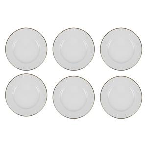 پیش دستی شرکت صنایع چینی تقدیس مدل گرد خط طلا کد 19 بسته 6 عددی