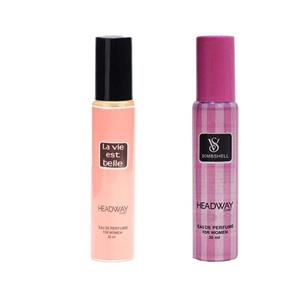 عطر جیبی زنانه هدوی استوری مدل ویکتوریا سکرت بامبشل و لانکوم لاویه بل حجم 30 میلی لیتر مجموعه 2 عددی