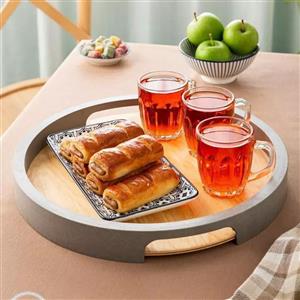 سینی سرو گرد کف چوبی رایکا 