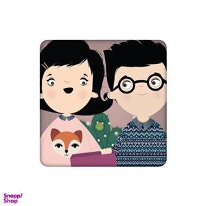 زیرلیوانی طرح زوج و روباه کد 7183809