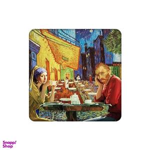 زیرلیوانی طرح ونگوگ و دختر گوش مروارید کد 1595424