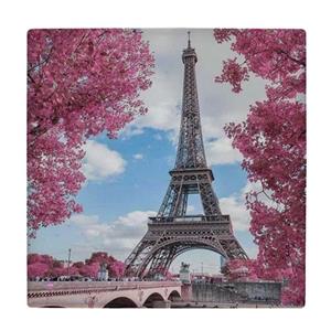 زیر لیوانی طرح برج ایفل و شکوفه های بهاری کد    4056494_2625