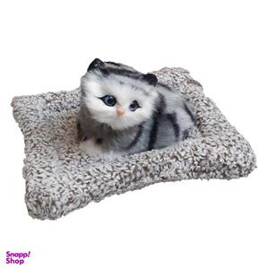 عروسک گربه مدل خوابیده روی تشک کد 04 طول 20 سانتی متر