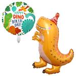 بادکنک فویلی لاکی بالونز طرح دایناسور کلاه دار و DINO مدل Happy Birthday کد 1228 مجموعه 2 عددی