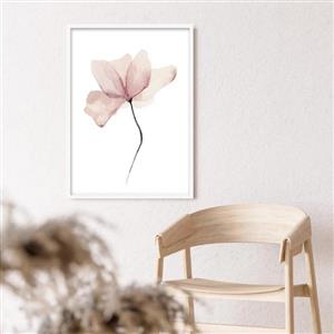 تابلو مدل دکوراتیو طرح پوستر آبرنگ گل مینیمال و مدرن کد TA05110W