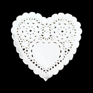 کاغذ شیرینی پزی مدل گیپور طرح قلب 26x26 بسته 200 عددی