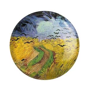 پیکسل خندالو مدل نقاشی گندم زار با کلاغ ها اثر ونسان ونگوگ کد 25461